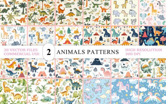 Download Dinosaur, Jungle Animals &amp; Unicorn - Jungle Collection