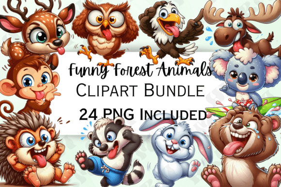 Download Funny Cartoon Forest Animals Clipart - Forest animals clipart Collection
