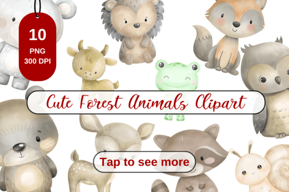 Download Cute Watercolor Forest Animals Clipart - Forest animals clipart Collection