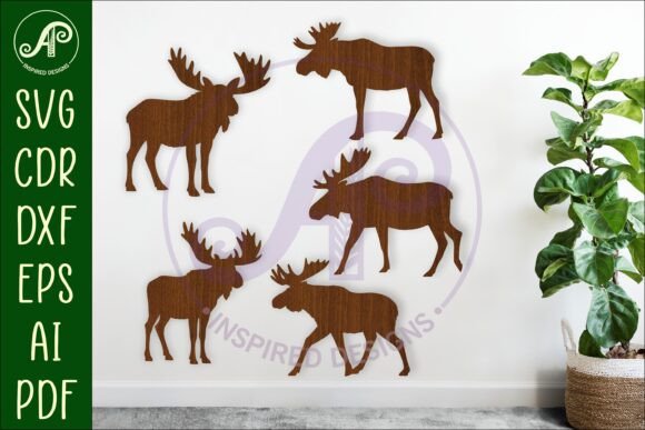 Download Moose Silhouette Laser Cut Wall Art - Moose Collection