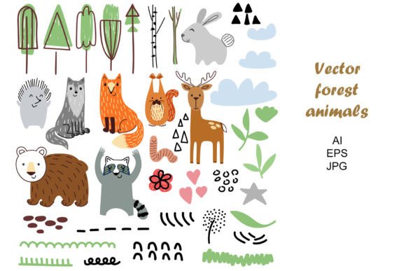 Download Vector Forest Animals Clipart. - Forest animals clipart Collection