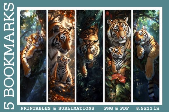 Download Tiger Baby Jungle Animals Bookmarks PNG - Jungle Collection