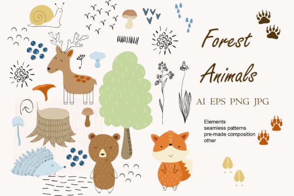 Download Vector Forest Animals Clipart. - Premium Resources