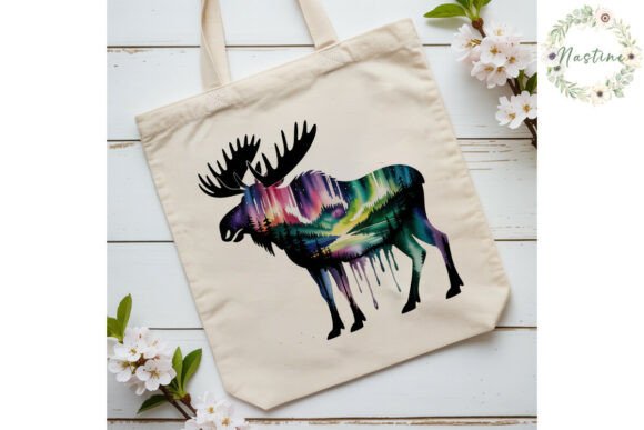 Download Aurora Moose Watercolor Sublimation PNG - Moose Collection