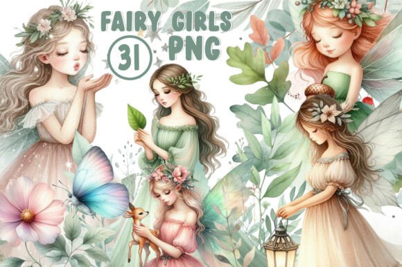 Download Fairy Girls Forest Animals Clipart - Forest animals clipart Collection