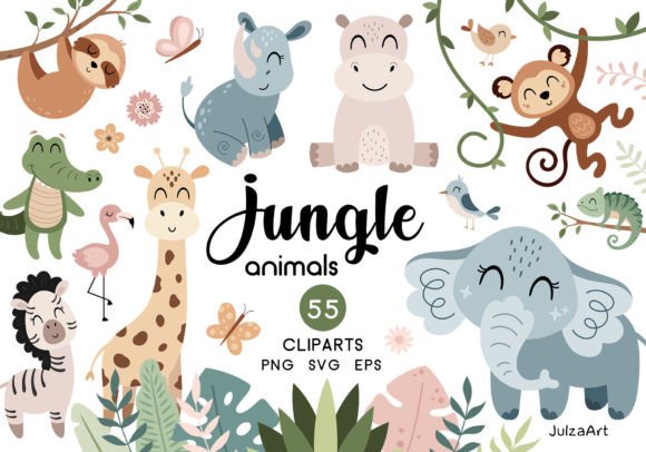 Download Jungle Animals Clipart - Jungle Collection